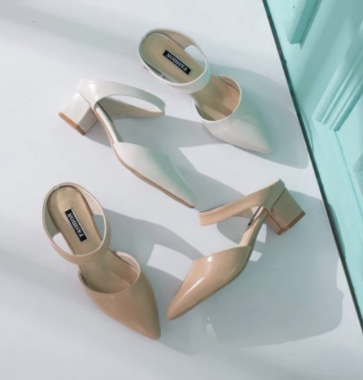 KL792 - Fashion Soft PU Heels Khaki